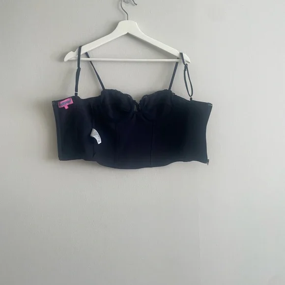 Edikted Corset Top Color: Navy Size: XS - Picture 3 of 6